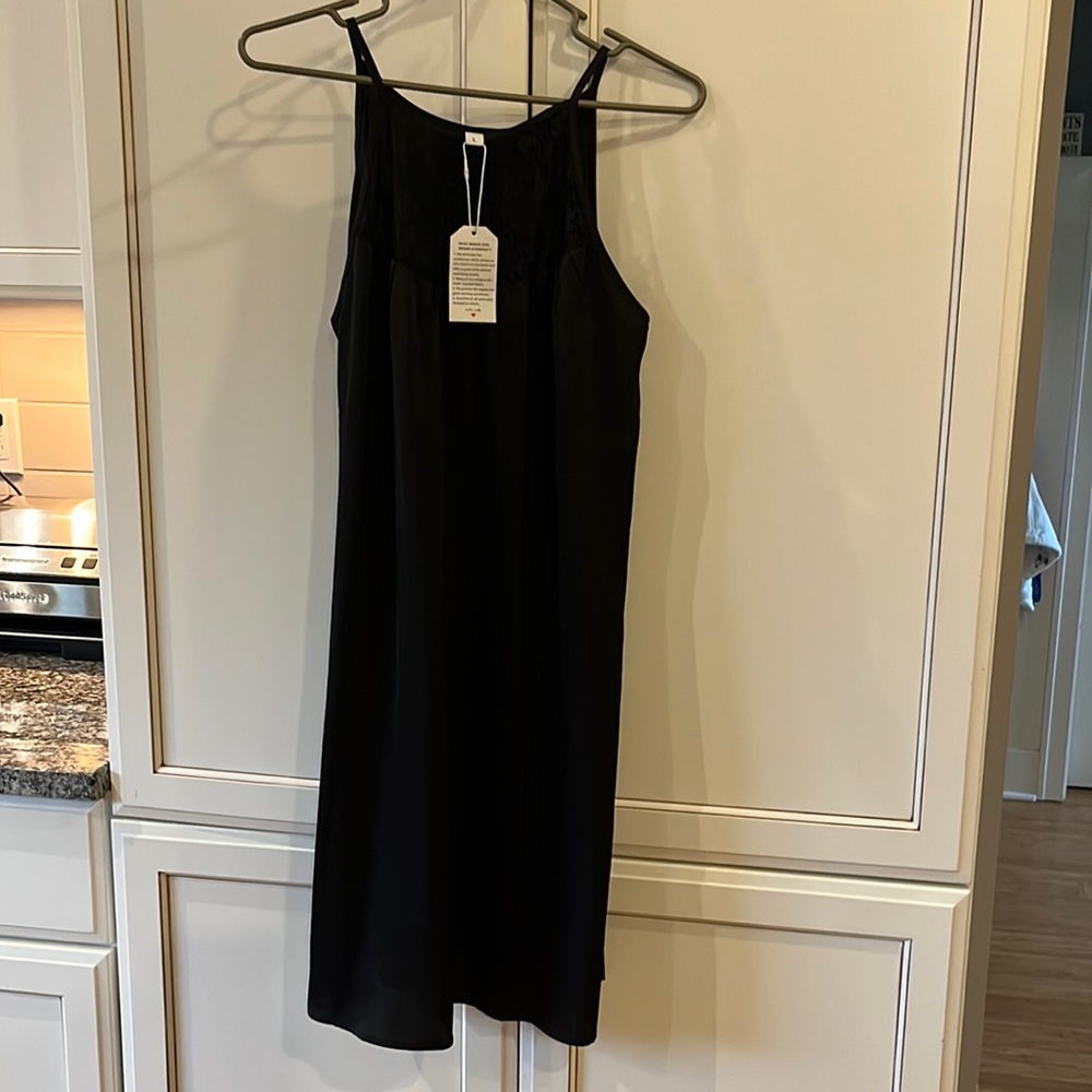 Black slip dress.